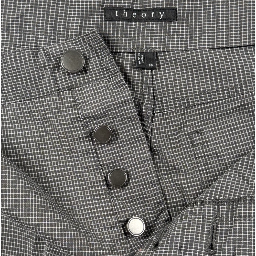 THEORY  MEN'S 36 - BLACK  GRAY PLAID shorts‎ golf performance